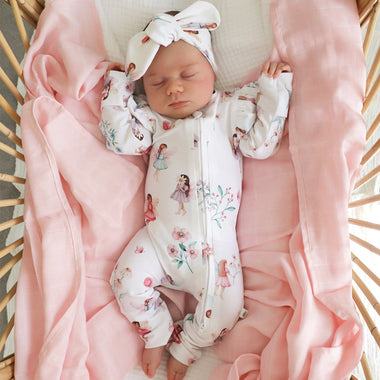 Fairy Garden Organic Snugglesuit Convertible Romper | Snuggle Hunny
