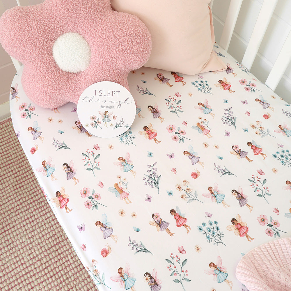 Fairy Garden Organic Fitted Cot Sheet - View 1