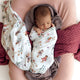 Fairy Garden Organic Jersey Wrap & Topknot Set - Thumbnail 8