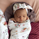 Fairy Garden Organic Jersey Wrap & Topknot Set - Thumbnail 9