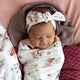 Fairy Garden Organic Jersey Wrap & Topknot Set - Thumbnail 5