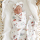 Fairy Garden Organic Jersey Wrap & Topknot Set - Thumbnail 3