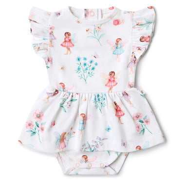 Fairy Garden Short Sleeve Organic Dress | Snuggle Hunny