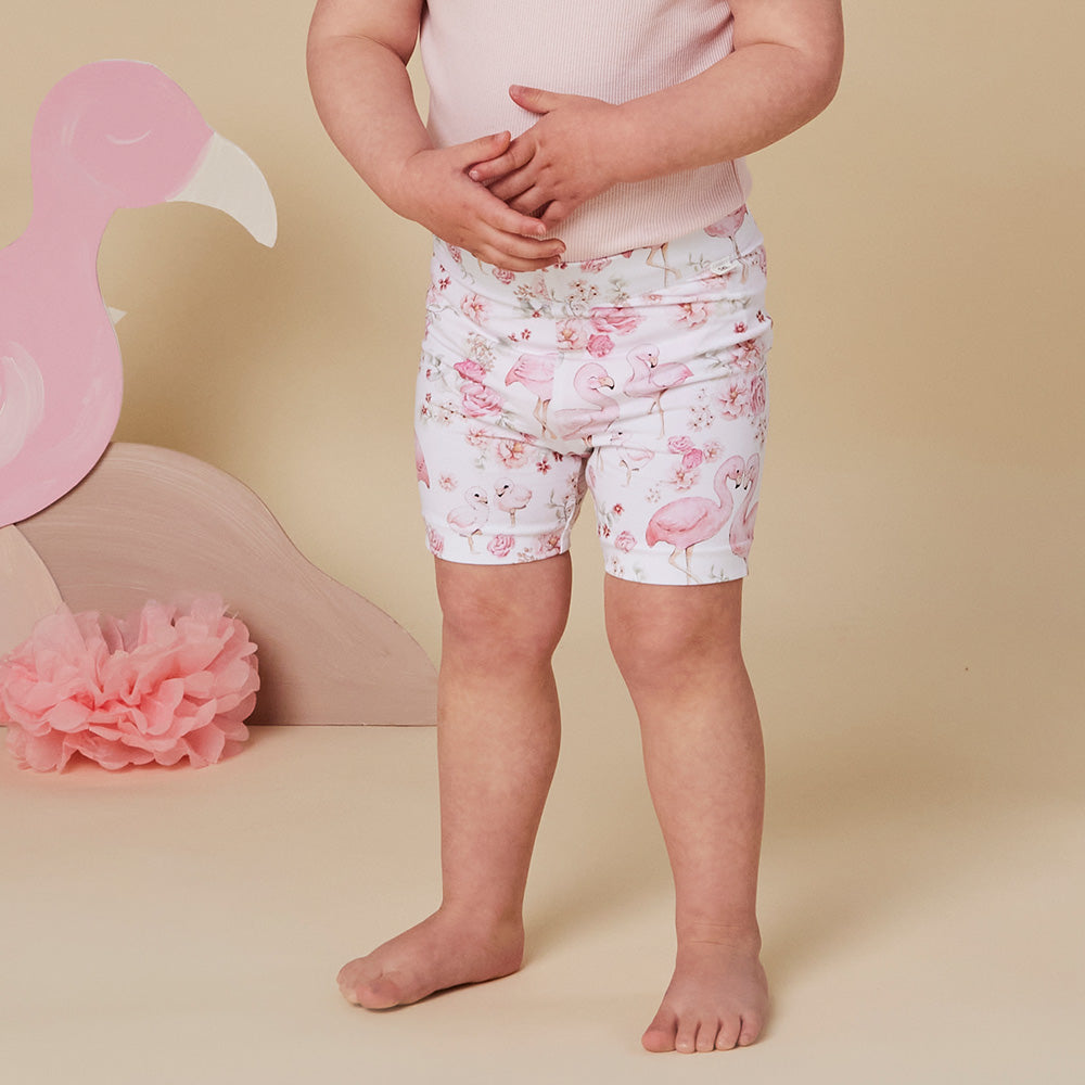 Flamingos Organic Bike Shorts - View 3