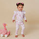 Flamingos Organic Snugglesuit Convertible Romper with Frill - Thumbnail 11