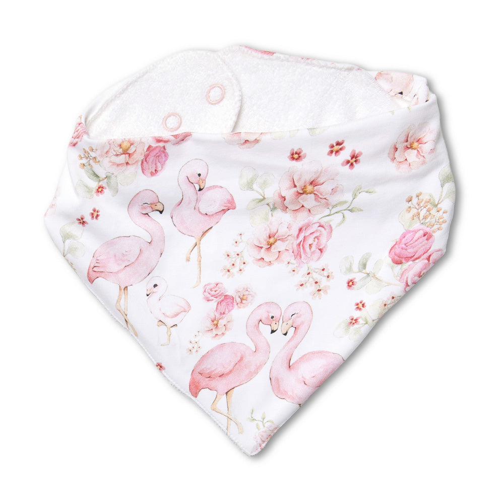 Flamingos Organic Dribble Bib - View 2