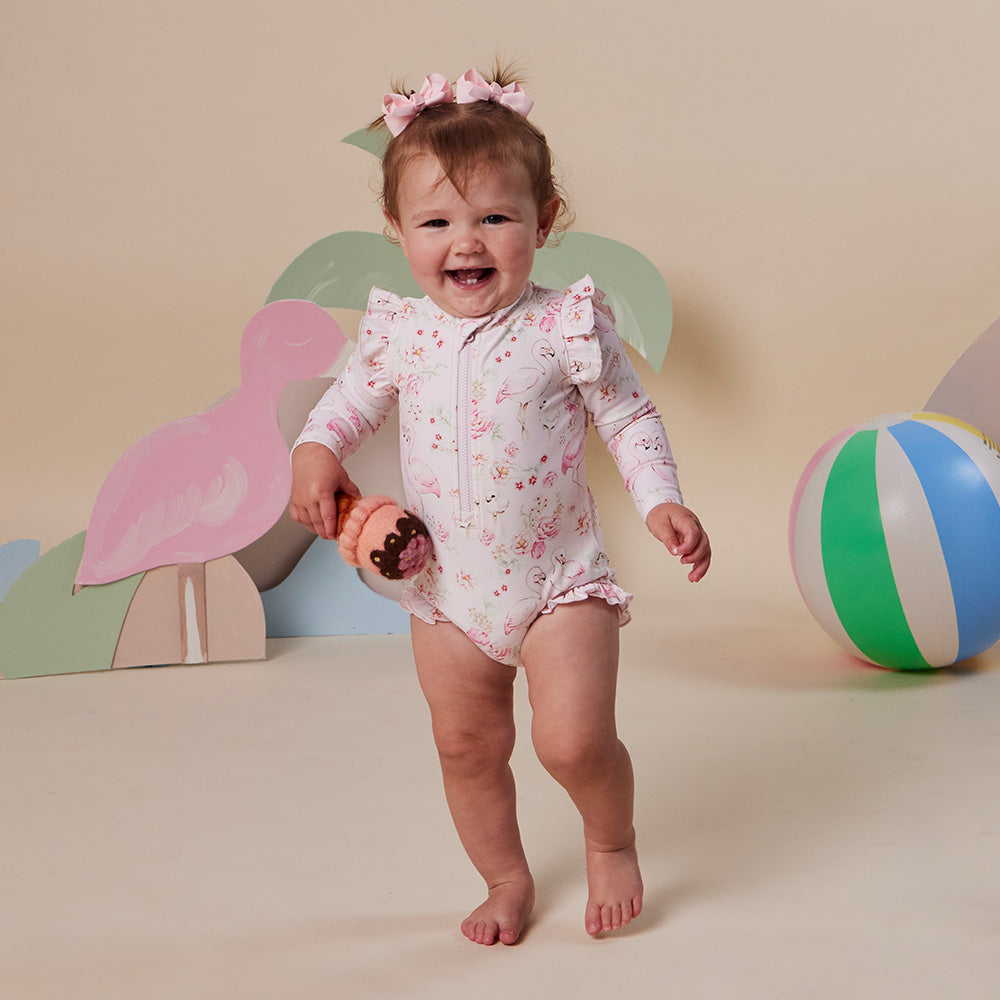 Flamingos Frill Swimsuit - View 19