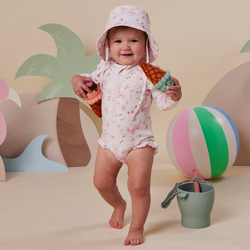 Flamingos Frill Swimsuit - View 5