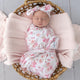 Flamingos Organic Jersey Wrap & Topknot Set - Thumbnail 5