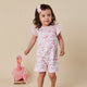 Flamingos Organic Snuggle Overall Shorts - Thumbnail 4