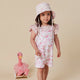 Flamingos Organic Snuggle Overall Shorts - Thumbnail 6