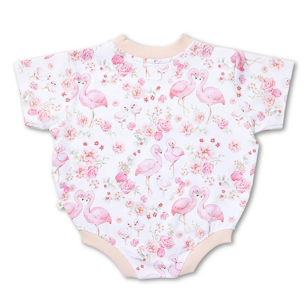 Flamingos Organic Oversized Romper - View 7