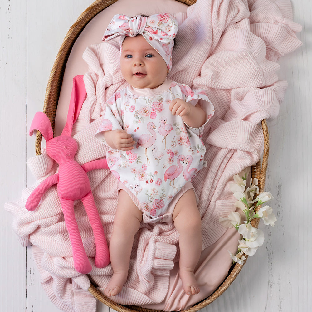 Flamingos Organic Oversized Romper - View 8