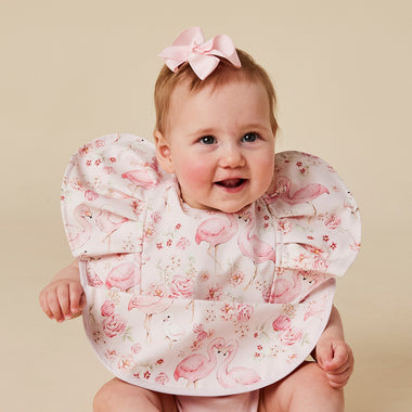 Flamingos Frill Snuggle Bib | Snuggle Hunny