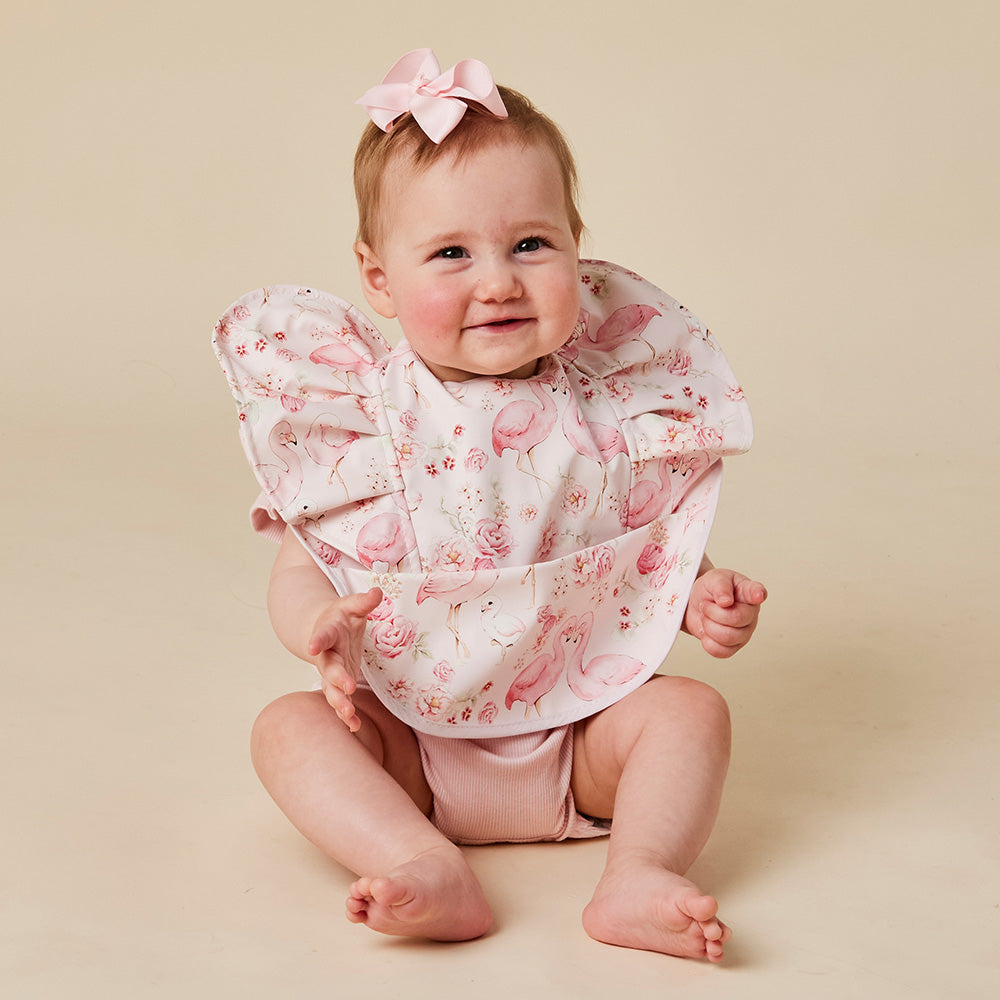 Flamingos Frill Snuggle Bib - View 3