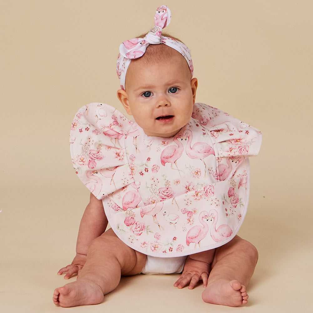 Flamingos Frill Snuggle Bib - View 7