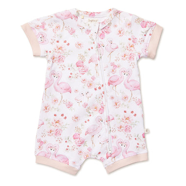 Flamingos Organic Snuggle Shortie | Snuggle Hunny
