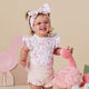 Flamingos Short Sleeve Organic Bodysuit with Frill - Thumbnail 10