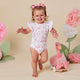Flamingos Short Sleeve Organic Bodysuit with Frill - Thumbnail 3