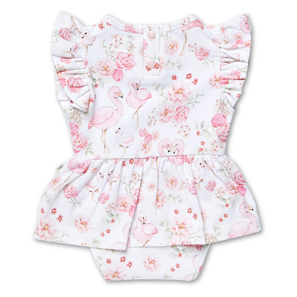 Flamingos Short Sleeve Organic Dress - View 14