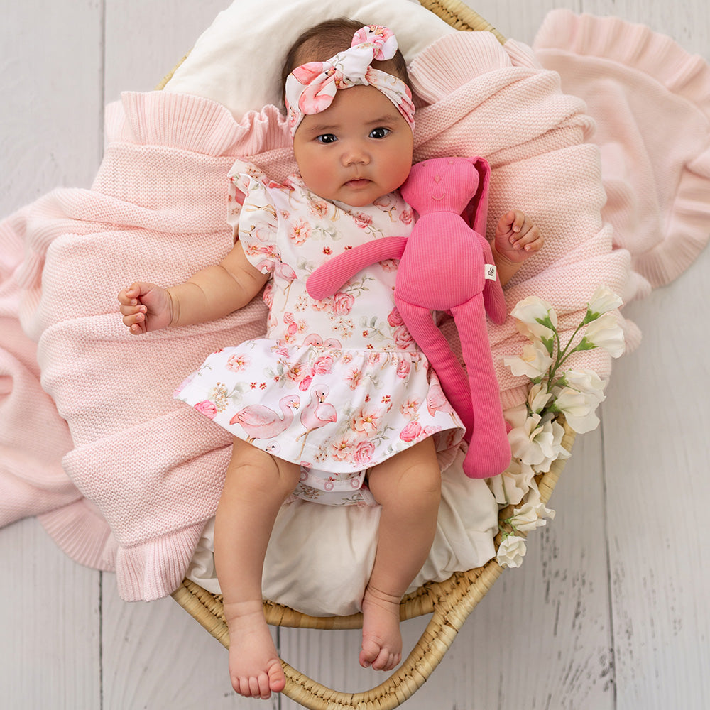 Flamingos Short Sleeve Organic Dress - View 16