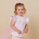 Flamingos Organic Short Sleeve Top with Frill - Thumbnail 4