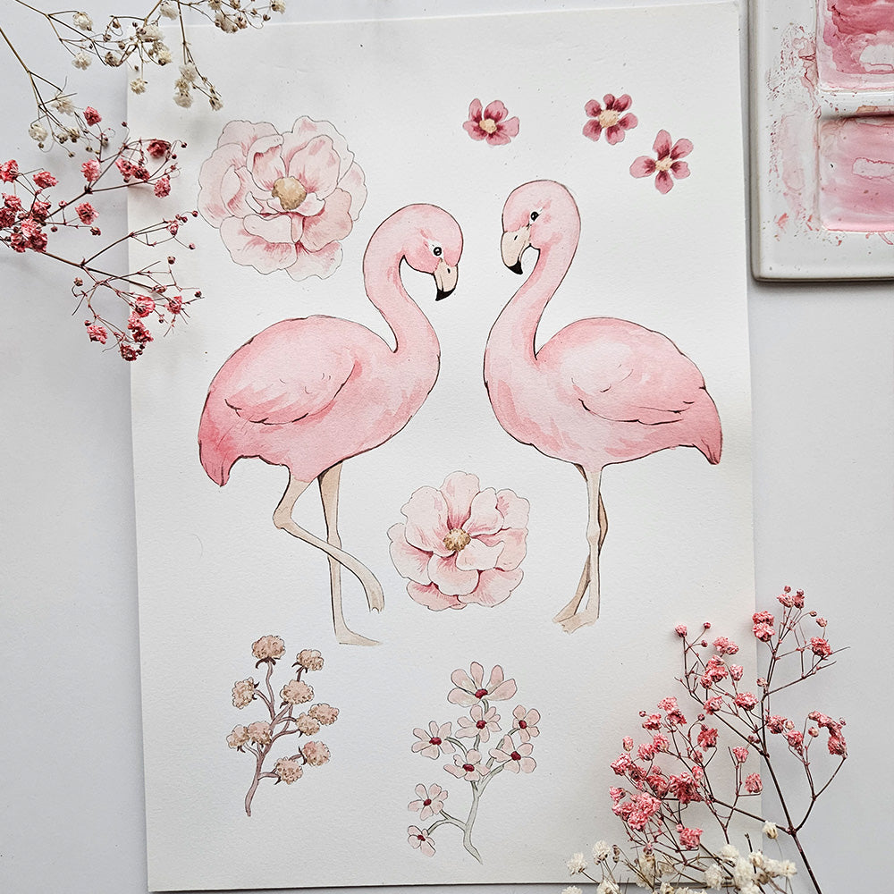 Flamingos Organic Hooded Baby Towel - View 4