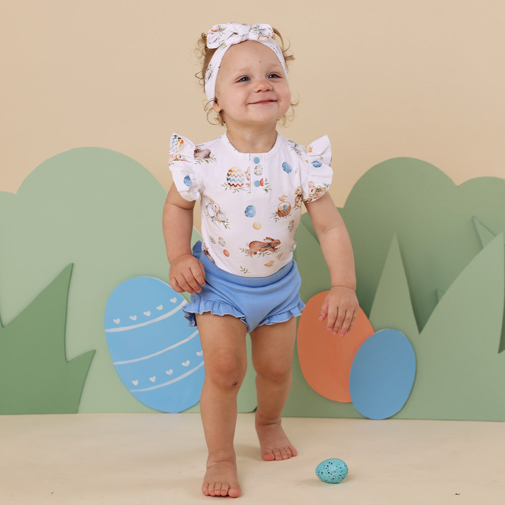 Flopsy Bunnies Short Sleeve Organic Bodysuit with Frill - View 7