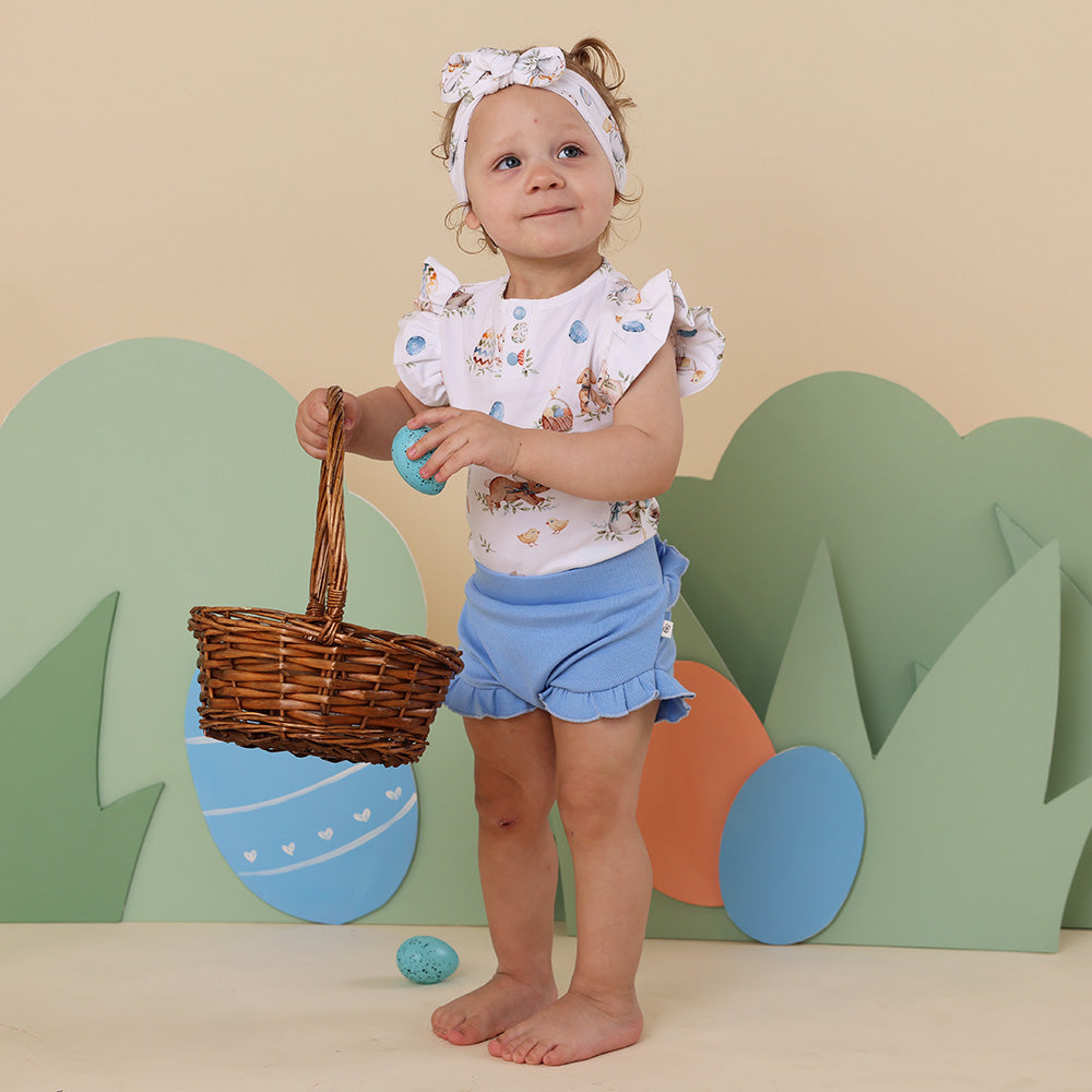 Flopsy Bunnies Short Sleeve Organic Bodysuit with Frill - View 12