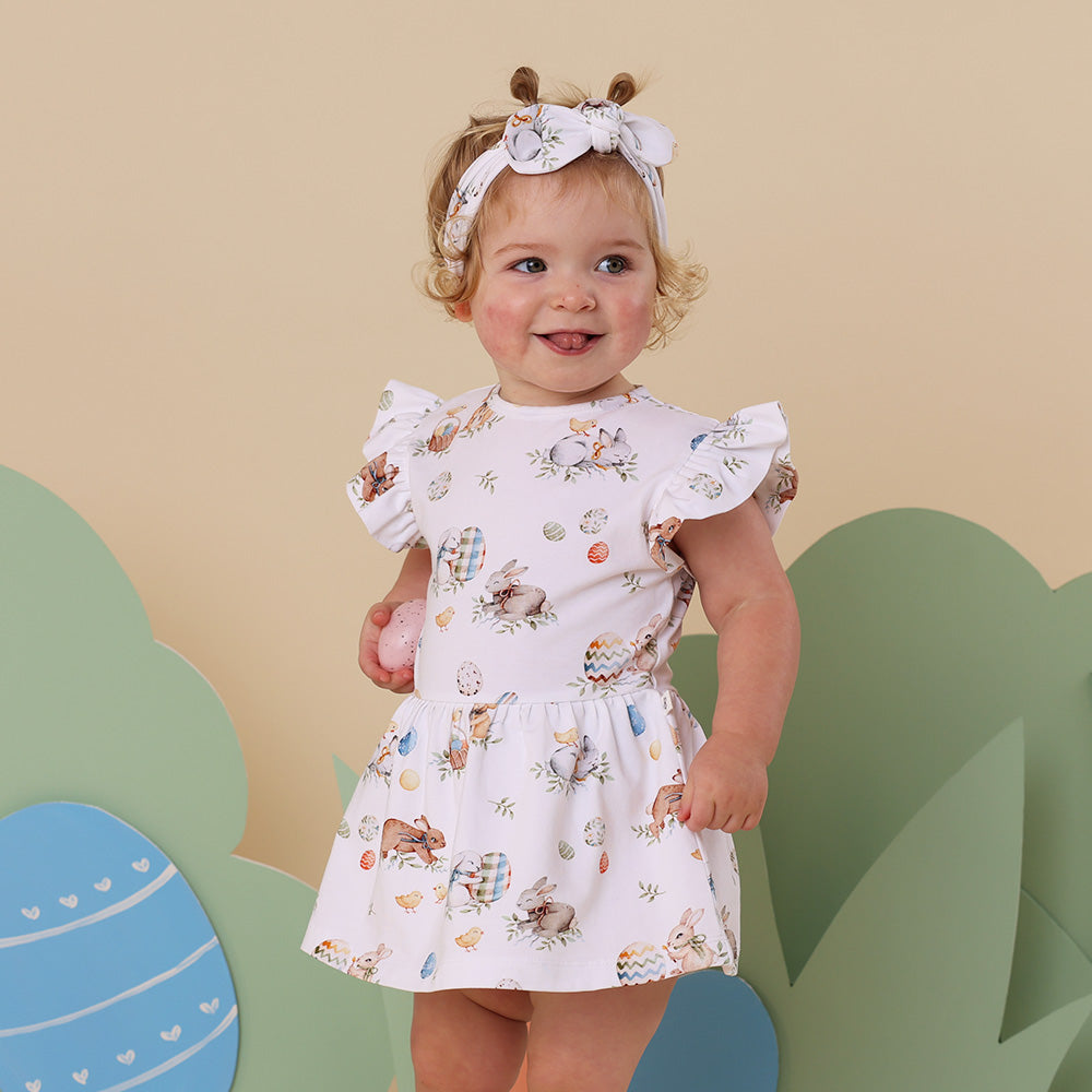 Flopsy Bunnies Short Sleeve Organic Dress - View 1