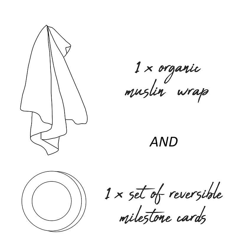 Organic Muslin Wrap + Milestone Card Set - View 8