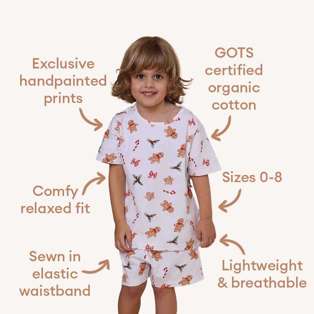 Gingerbread Organic Kids PJ Set - View 7