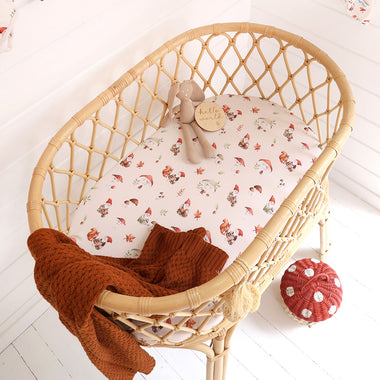 Gnomes Organic Bassinet Sheet / Change Pad Cover | Snuggle Hunny