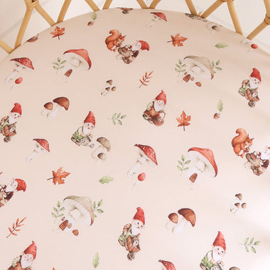 Gnomes Organic Bassinet Sheet / Change Pad Cover | Snuggle Hunny