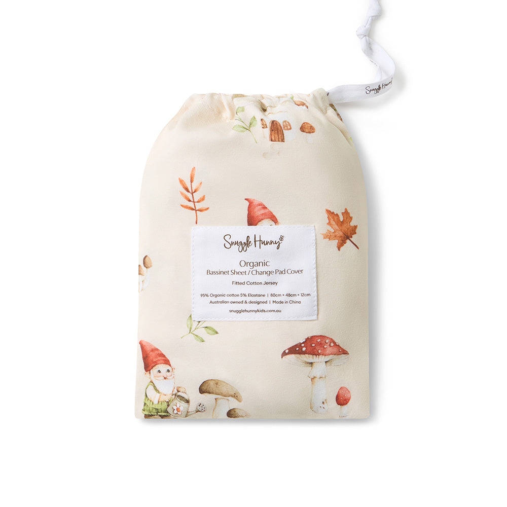 Gnomes Organic Bassinet Sheet / Change Pad Cover - View 6