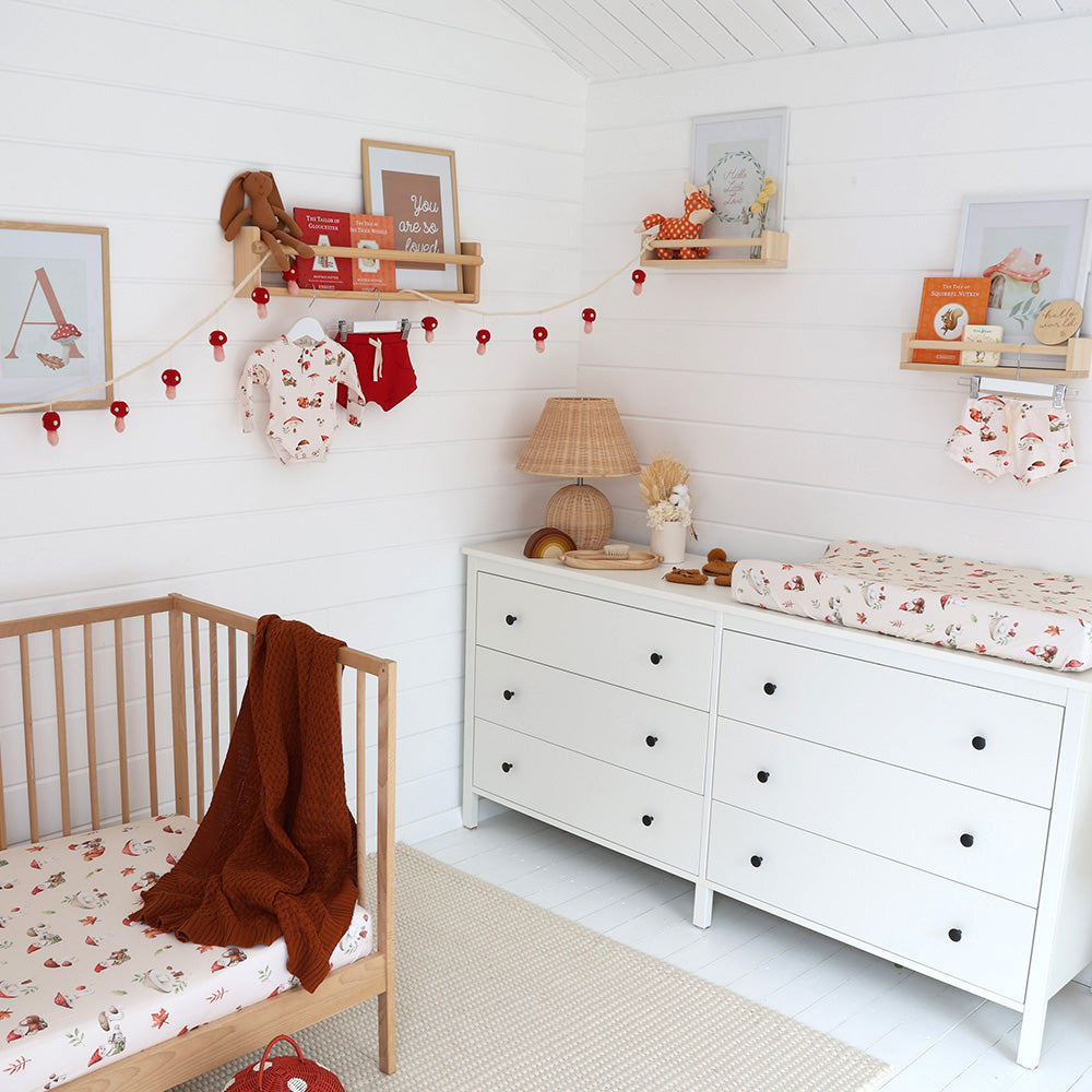 Gnomes Organic Fitted Cot Sheet - View 4