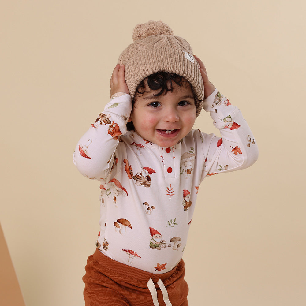 Gnomes Long Sleeve Organic Bodysuit - View 13