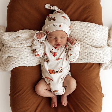 Gnomes Long Sleeve Organic Bodysuit | Snuggle Hunny