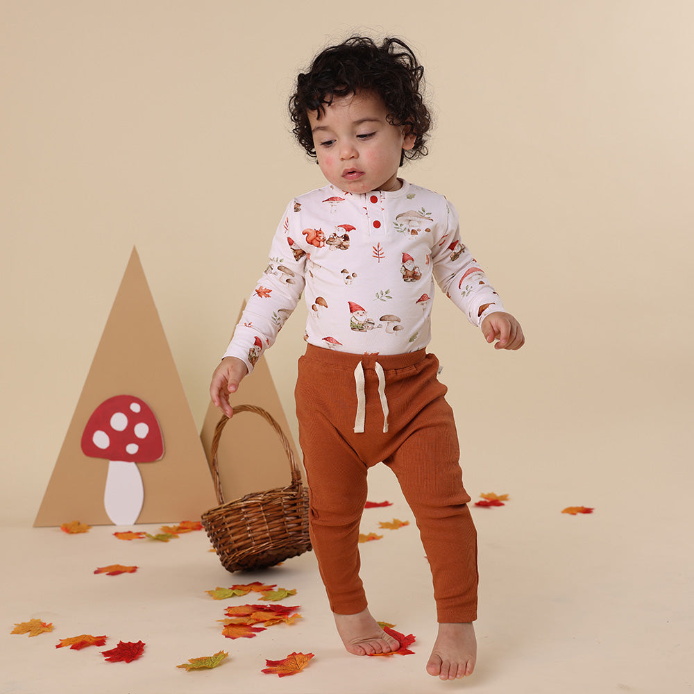 Gnomes Long Sleeve Organic Bodysuit - View 4