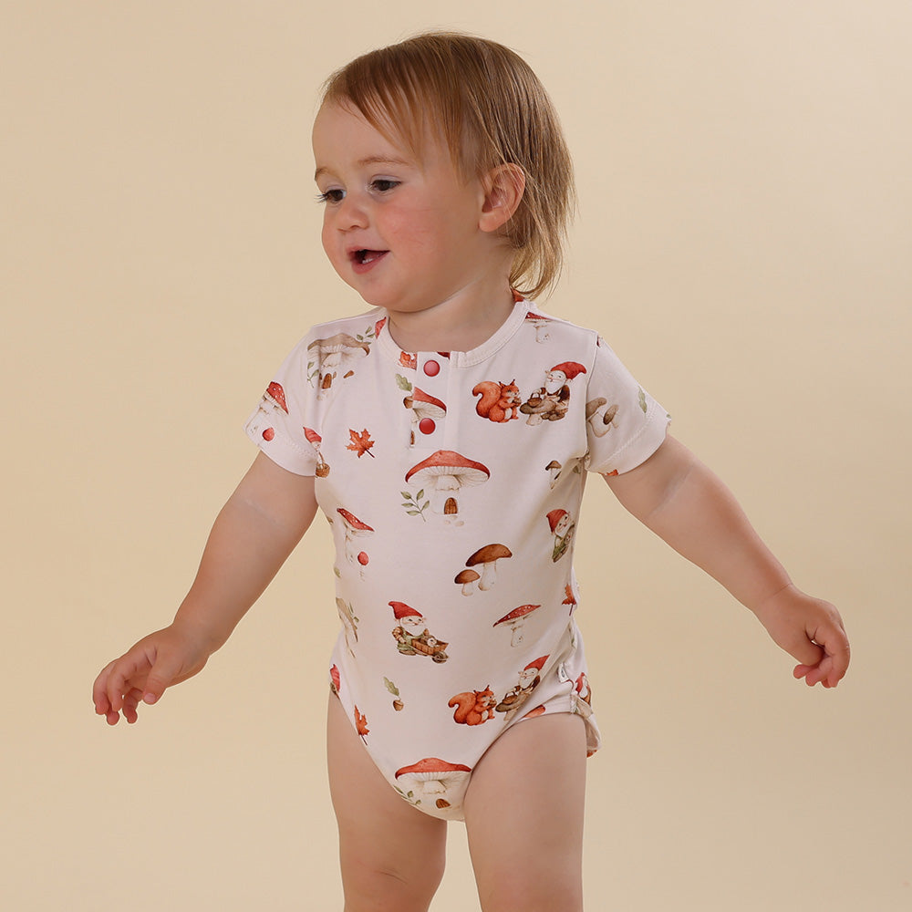 Gnomes Short Sleeve Organic Bodysuit - View 6
