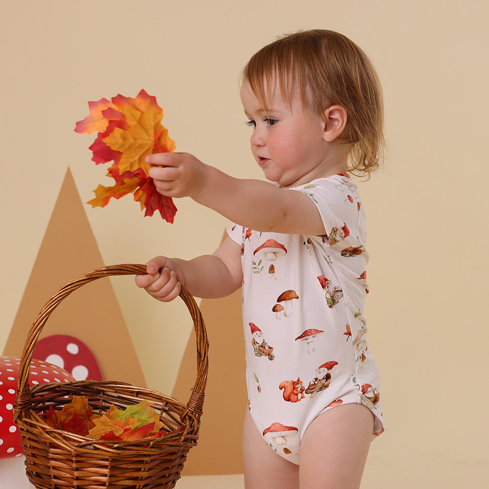 Gnomes Short Sleeve Organic Bodysuit - View 7