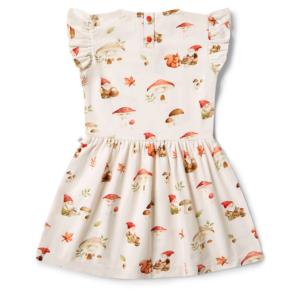 Gnomes Short Sleeve Organic Dress - View 12