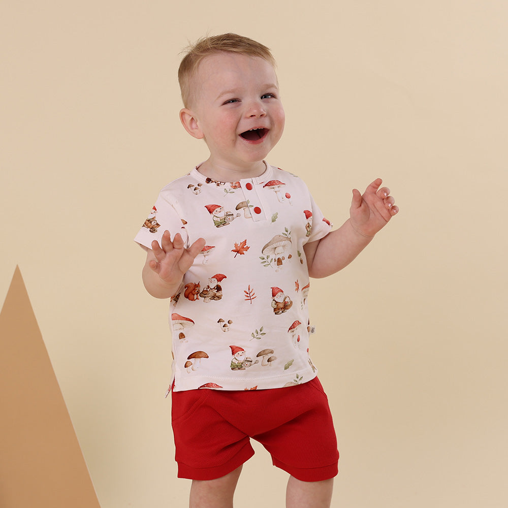 Red Organic Shorts - View 3