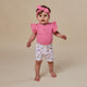 Candy Rib Short Sleeve Organic Bodysuit with Frill - Thumbnail 10