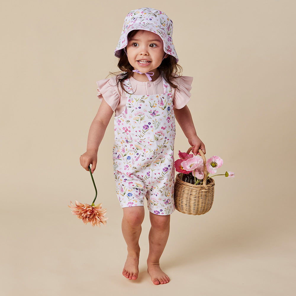 Gracie Organic Snuggle Overall Shorts - View 5