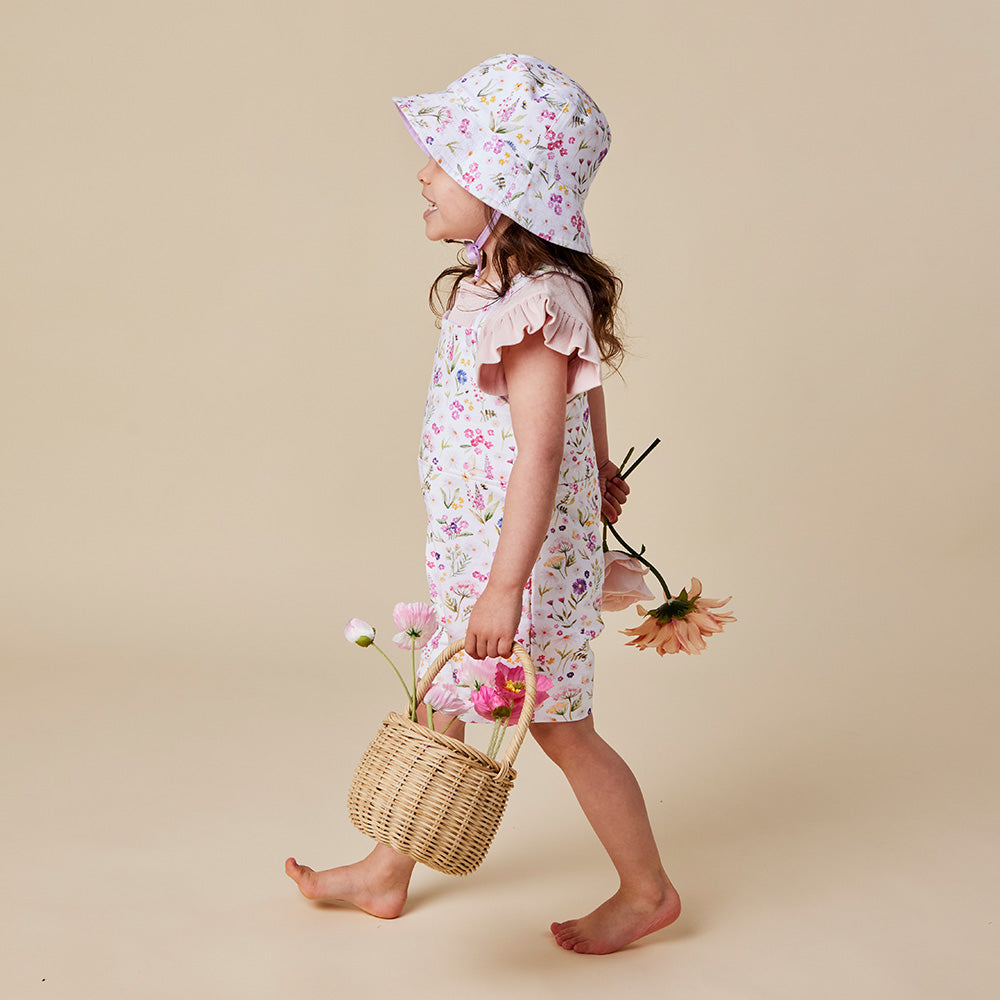 Gracie Organic Snuggle Overall Shorts - View 15