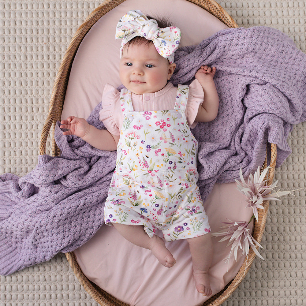 Gracie Organic Snuggle Overall Shorts - View 3