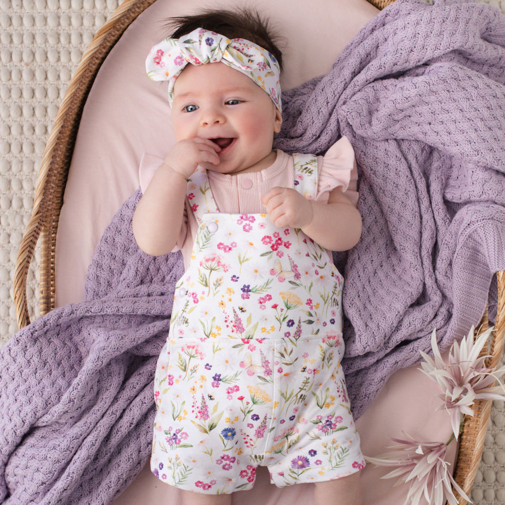 Gracie Organic Snuggle Overall Shorts - View 12