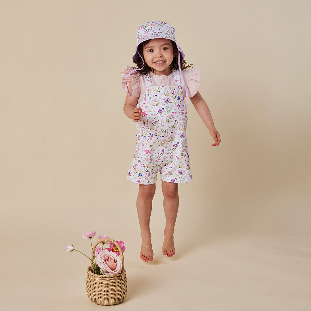 Gracie Organic Snuggle Overall Shorts - View 9