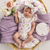 Gracie Short Sleeve Organic Bodysuit with Frill | Snuggle Hunny